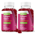 Viteey Collagen Gummies with Biotin – Hair, Skin & Nails Vitamins | Vegan & Gluten Free | 120 Count