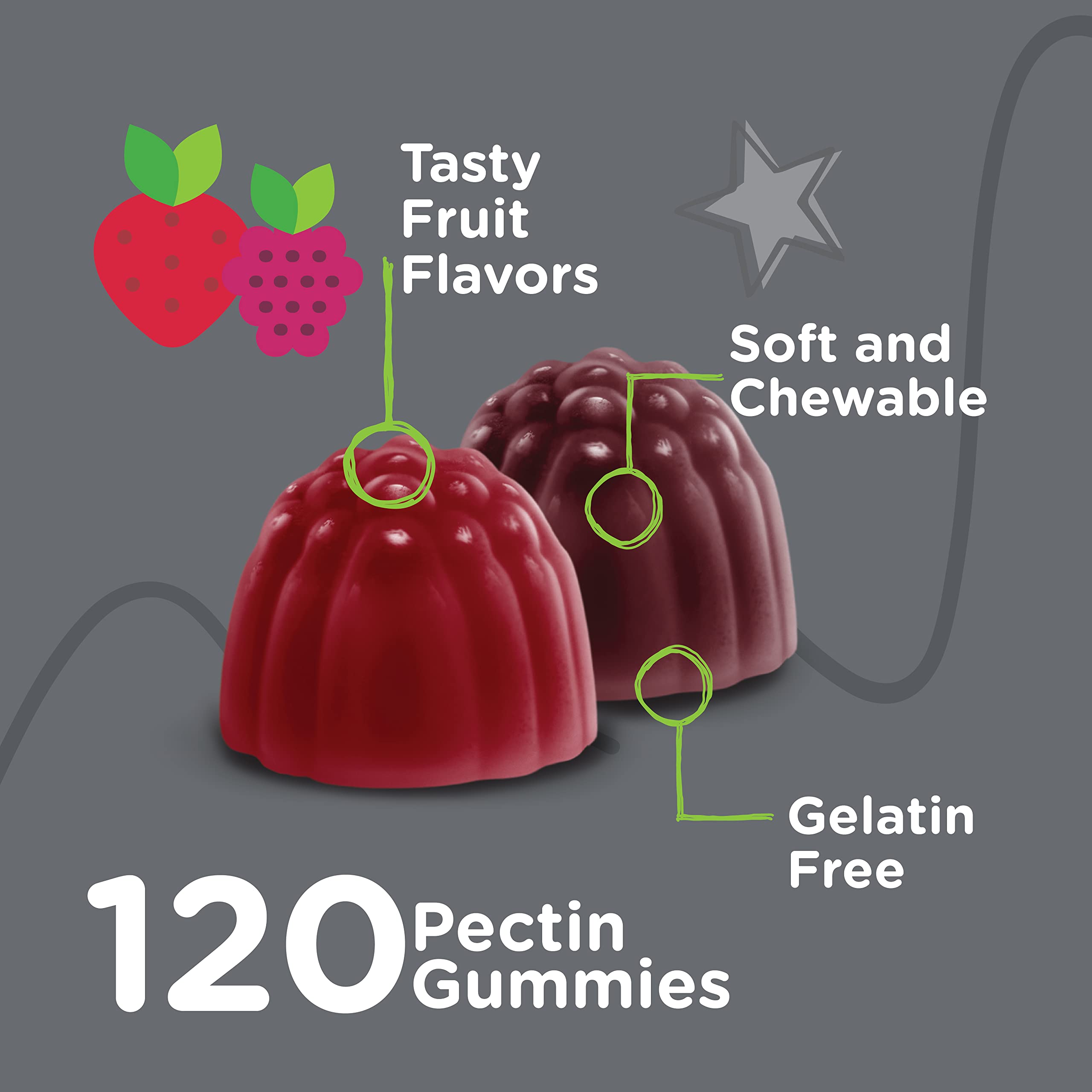 Viteey Prebiotic Kids Fiber Gummies – 4g Fiber, Digestive Health, Vegan & Gluten Free