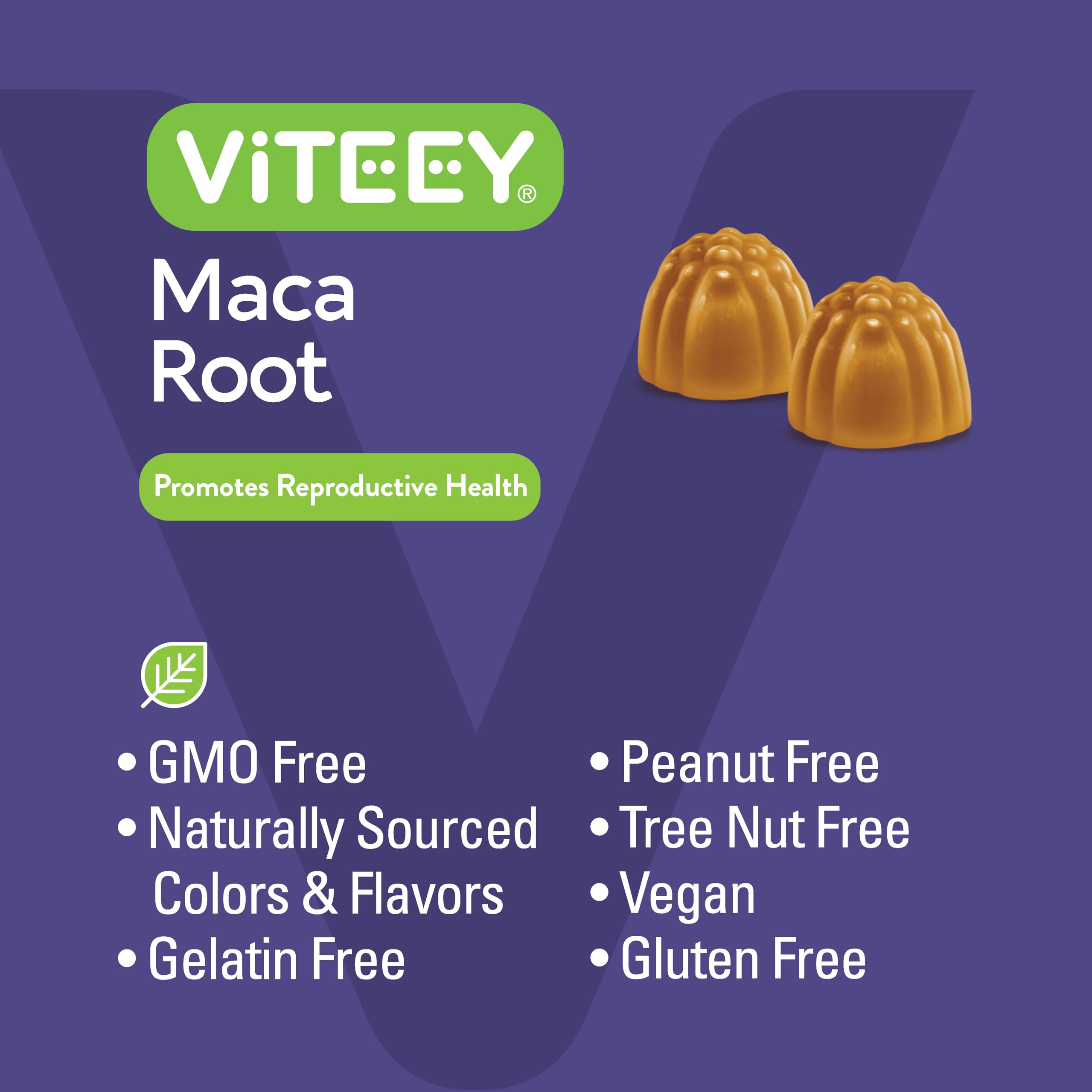 Viteey Black Maca Root Gummies – Energy, Mood & Hormonal Balance (60 Count) | Vegan & Gluten Free
