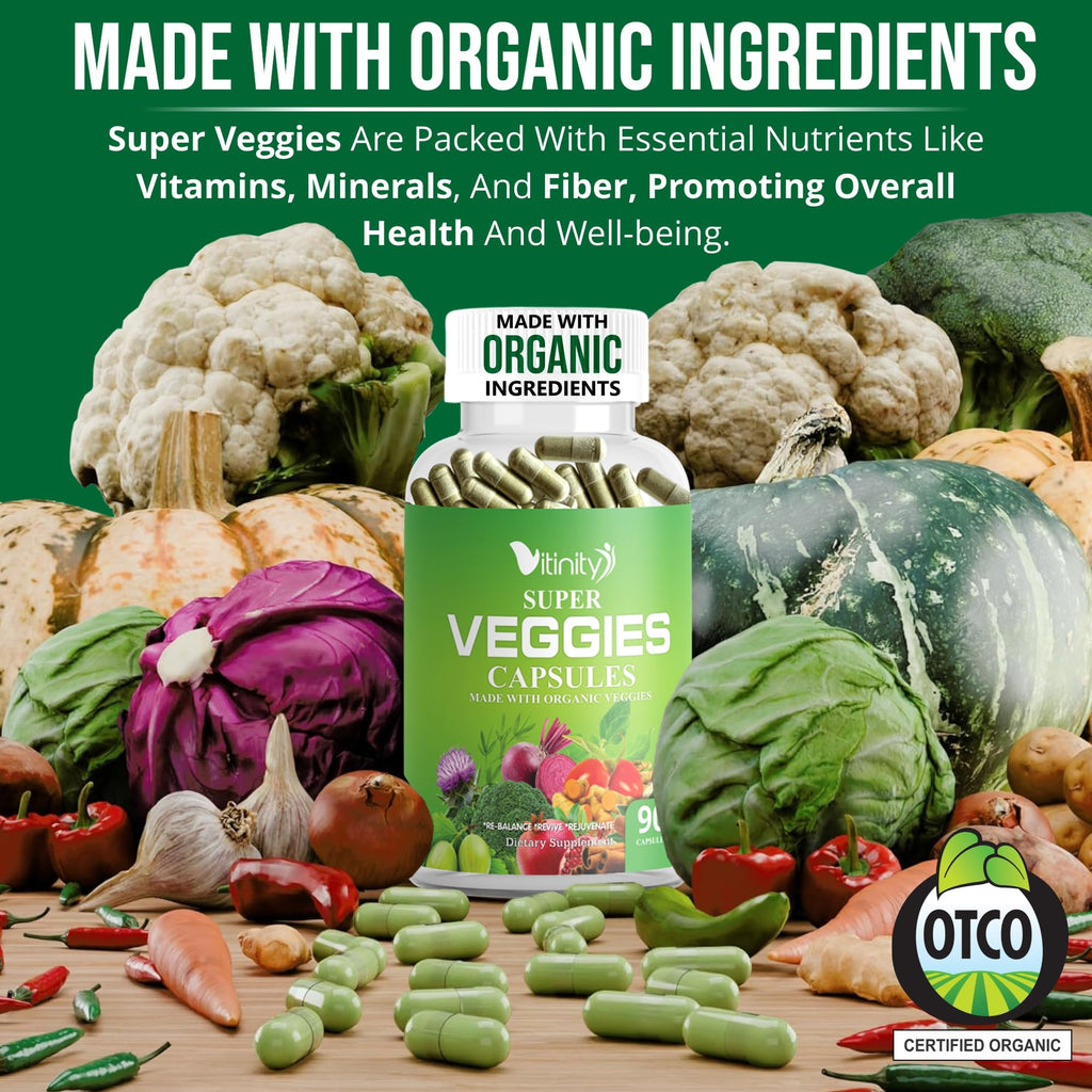 Vitinity Fruits & Veggies Capsules – Superfood Vitamin for Adults