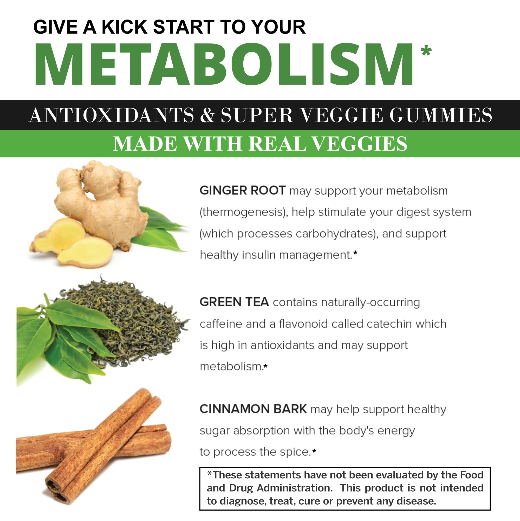 VITINITY Super Greens Multivitamin Gummies | Made with 30 Real Superfood Veggies, Herbs, Fruit for Adults & Kids to Boost Immunity, Skin & Gut Health | Non-GMO, Gluten-Free & Sugar-Free 60-Day Supply