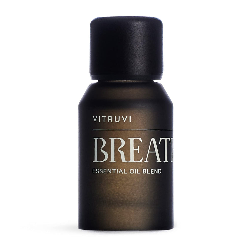 Vitruvi Breathe Minty Cooling Essential Oil Blend - Peppermint, Cajeput & Eucalyptus (0.5 oz)