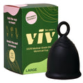 Viv for Your V Large Premium Menstrual Cup – Ring Stem, 12-Hour Leak-Free Wear