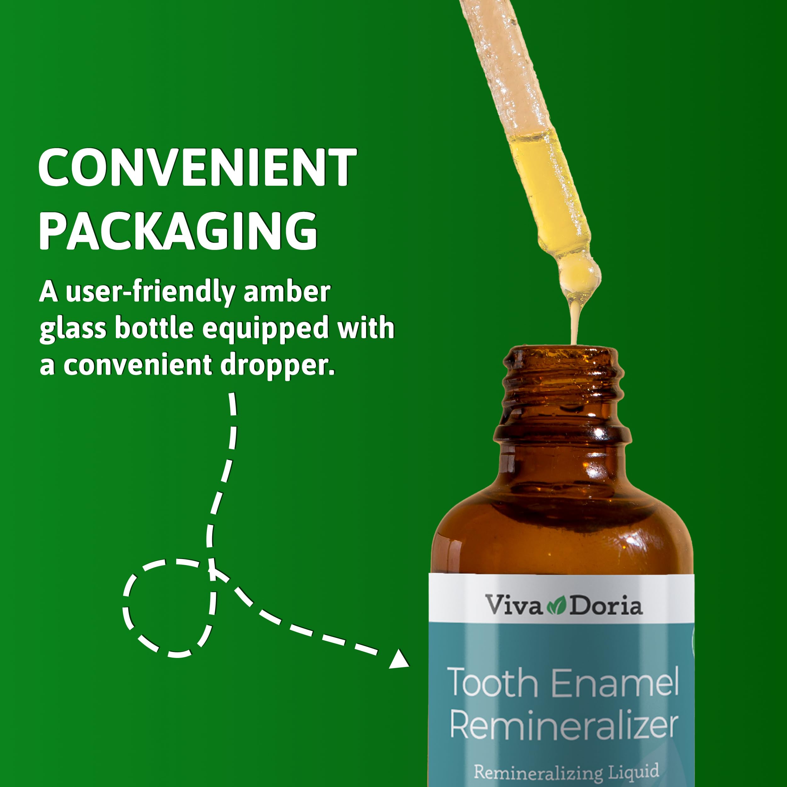 Viva Doria Tooth Enamel Remineralizing Liquid – Protect Enamel & Gum Health (1 fl oz)