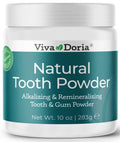 Viva Doria Natural Tooth Powder - Remineralizing & Whitening, Mint, 10 oz