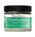 Viva Doria Fluoride Free Natural Mineralizing Toothpaste - Spearmint (3 oz Glass Jar)
