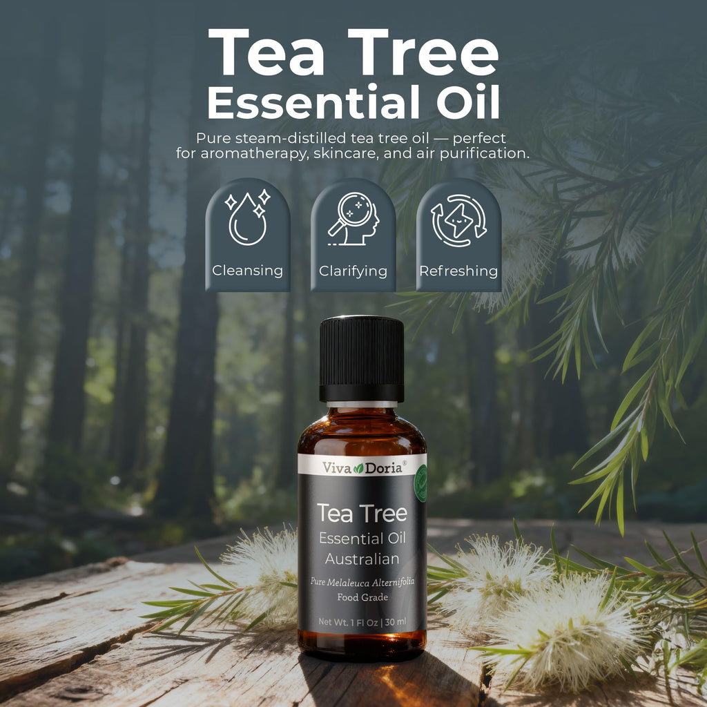 Viva Doria Tea Tree Oil 100% Pure – Australian Tea Tree Essential Oil, 30 ml