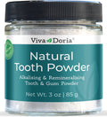 Viva Doria Natural Tooth Powder – Remineralizing & Whitening | Mint, 3 oz Jar