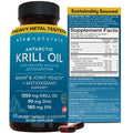 Viva Naturals Antarctic Krill Oil 1250 mg | Omega-3 EPA/DHA + Astaxanthin