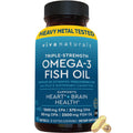 Viva Naturals Triple Strength Omega-3 Fish Oil - 2250 mg Omega-3, 90 Softgels, IFOS Certified