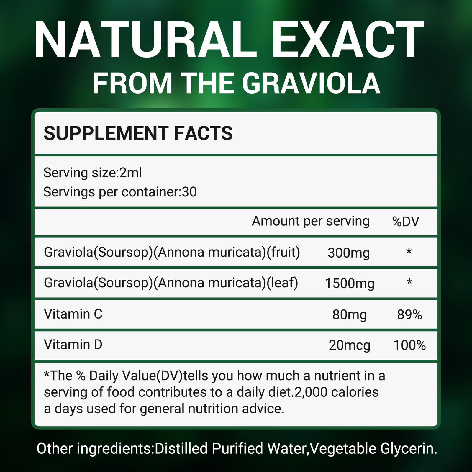 vivcmin Graviola Soursop Liquid – Immune Support, Sleep & Relaxation, 2 Fl Oz