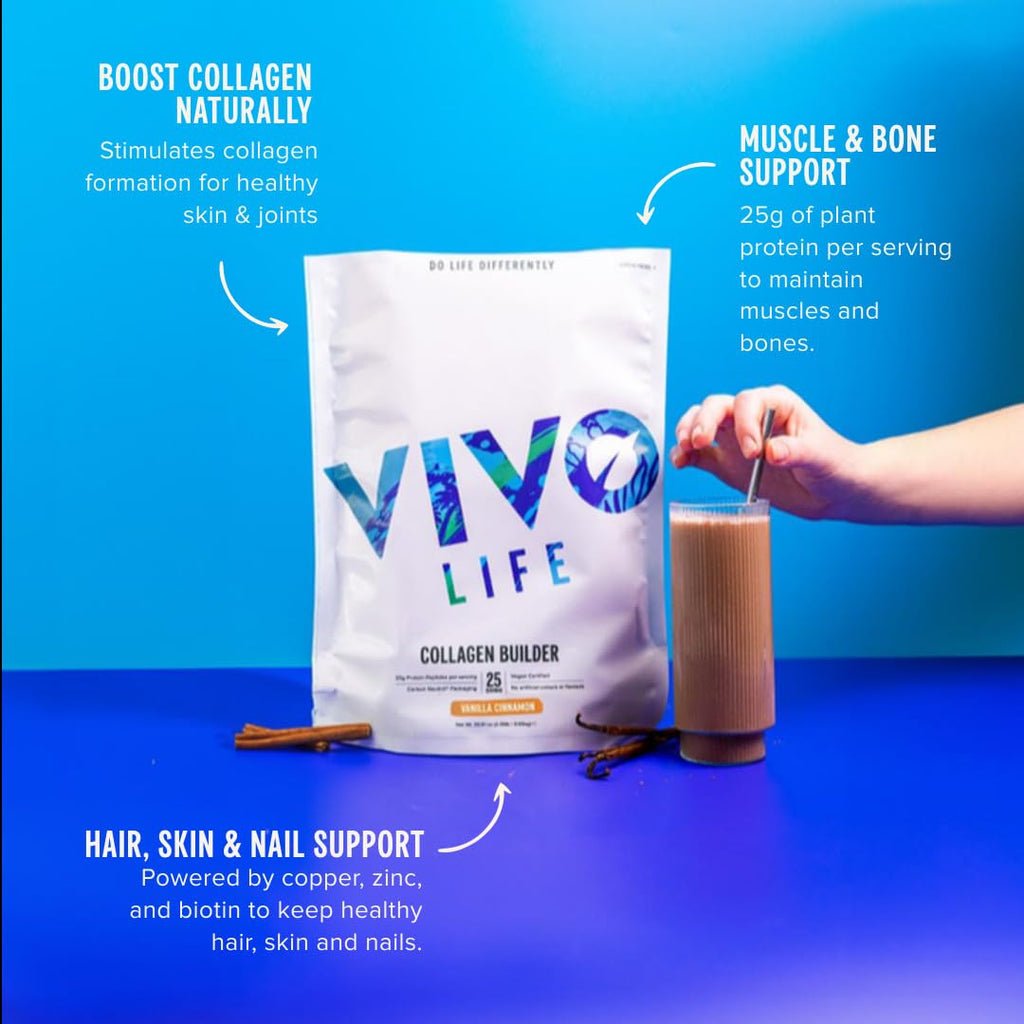Vivo Life Plant Protein Collagen Builder – Vegan, 25g, Chocolate Mint