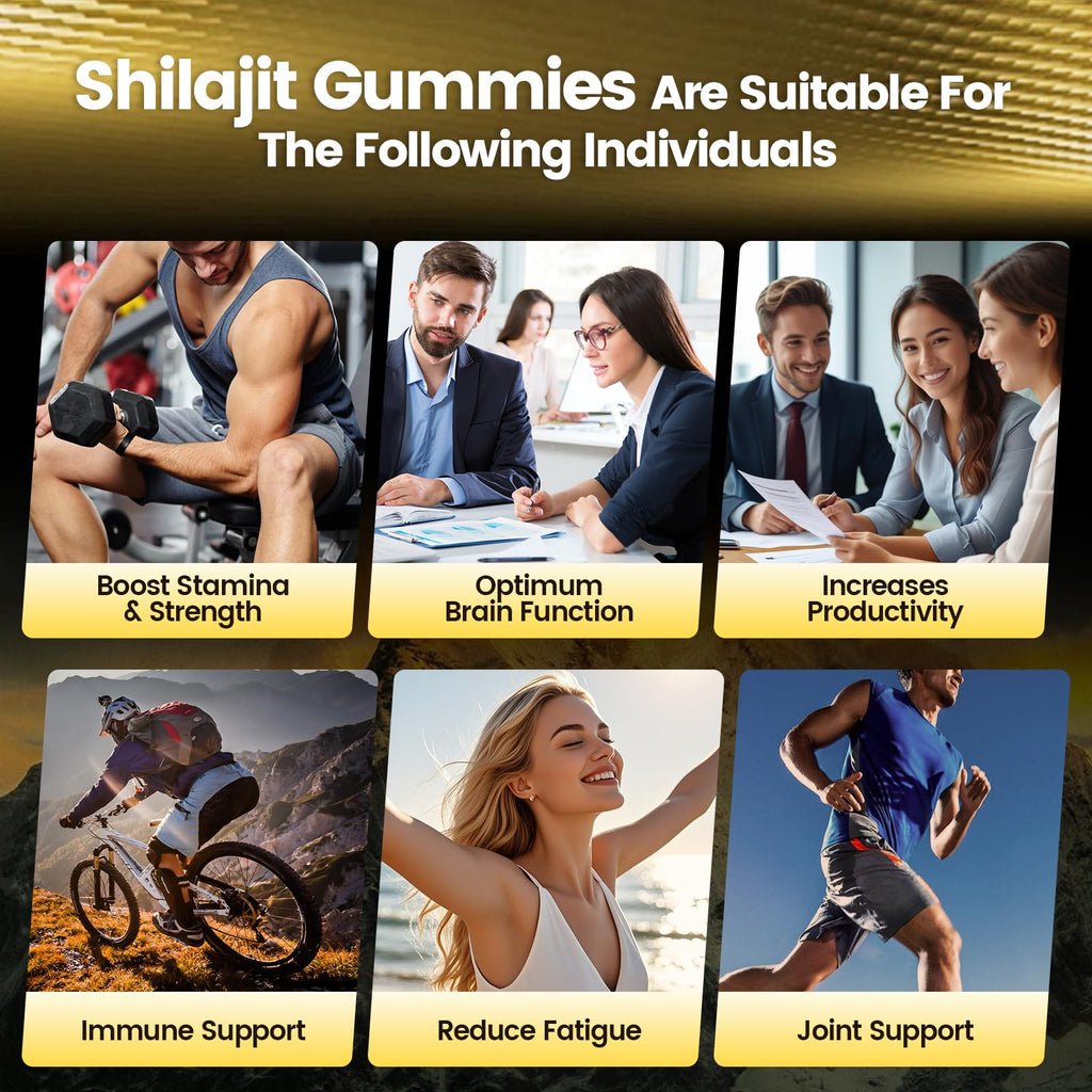 VivoNu Shilajit Gummies – 4000mg 10-in-1, Ashwagandha, Sugar-Free Vegan