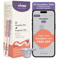 Vivoo Ovulation Test & Predictor Kit – Track Your Cycle with LH & HCG Tests | 25 LH Tests, 5 HCG Tests, 30 Cups