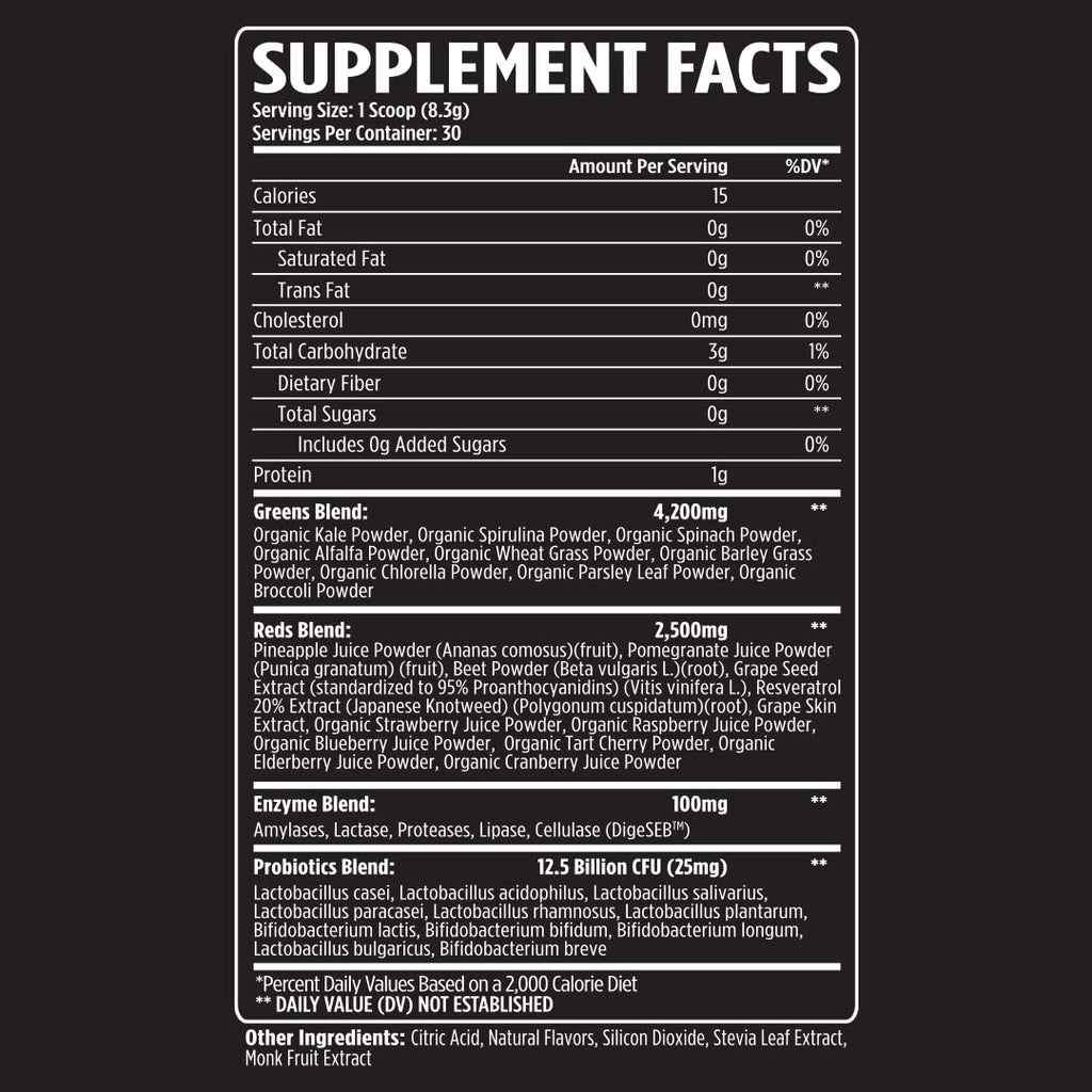 VMI Sports Greens + Reds – Advanced Immunity & Gut Health Superfood | 30 Servings (Raspberry Lemonade)