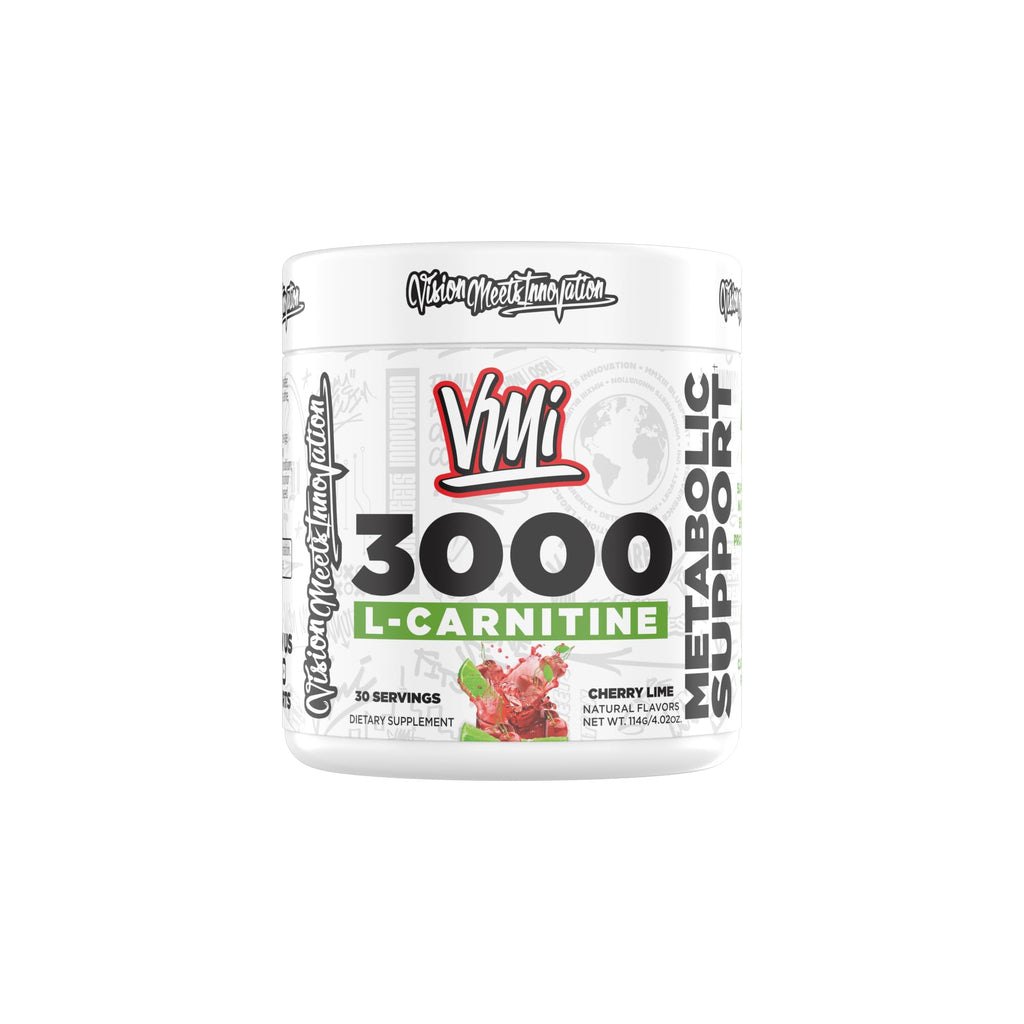 VMI Sports L-Carnitine 3000 Powder - 3000 mg L-Carnitine, Cherry Lime, 30 Servings