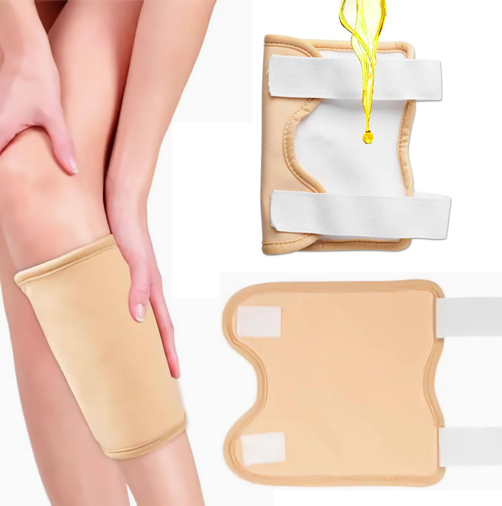 VonTeok 2 Pack Reusable Castor Oil Pack Wraps for Knee, Elbow & Joint Support – Organic Cotton, Adjustable & Waterproof