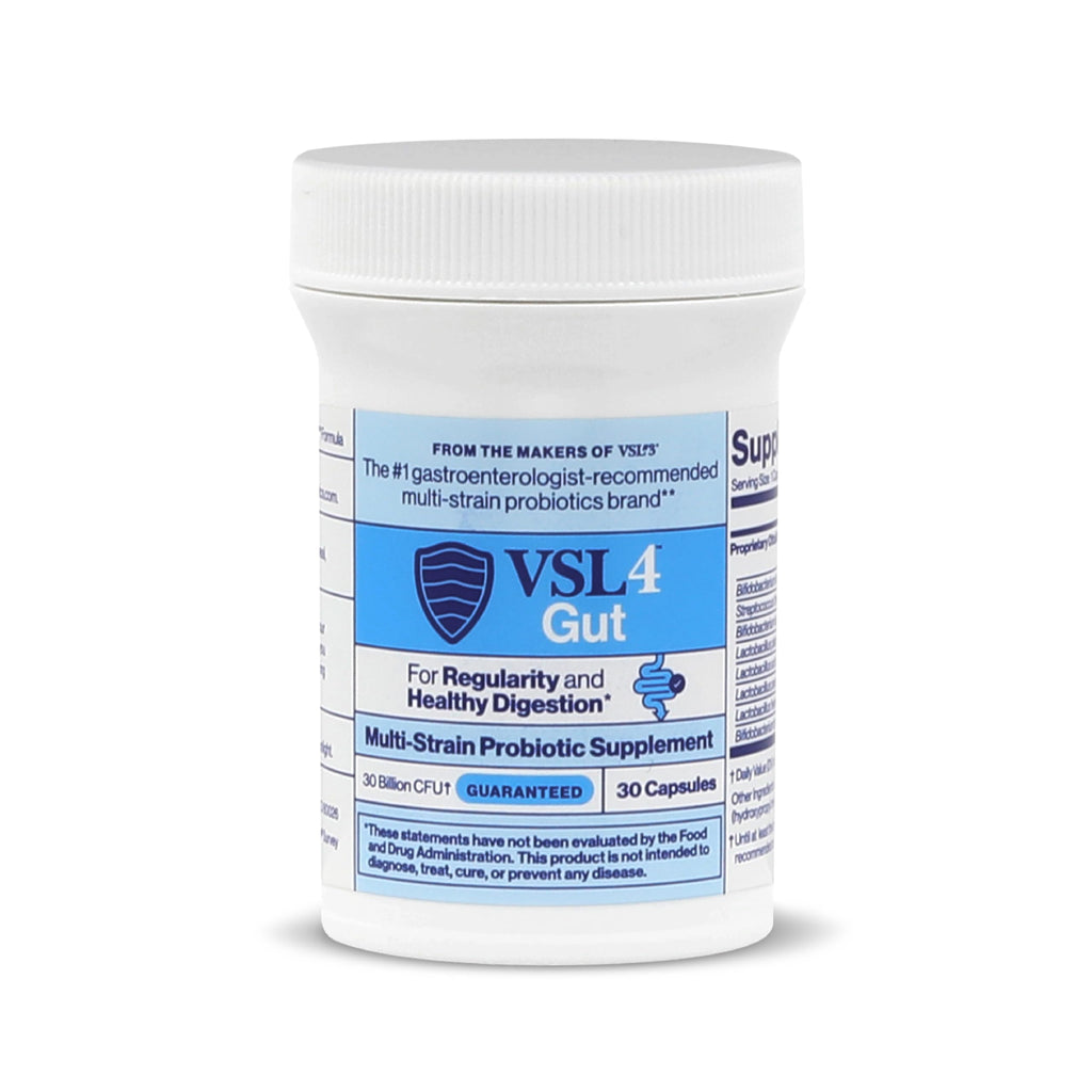 VSL4 Gut Daily Probiotics – 30B CFU, Multi-Strain, 2-Pack (60 Capsules)