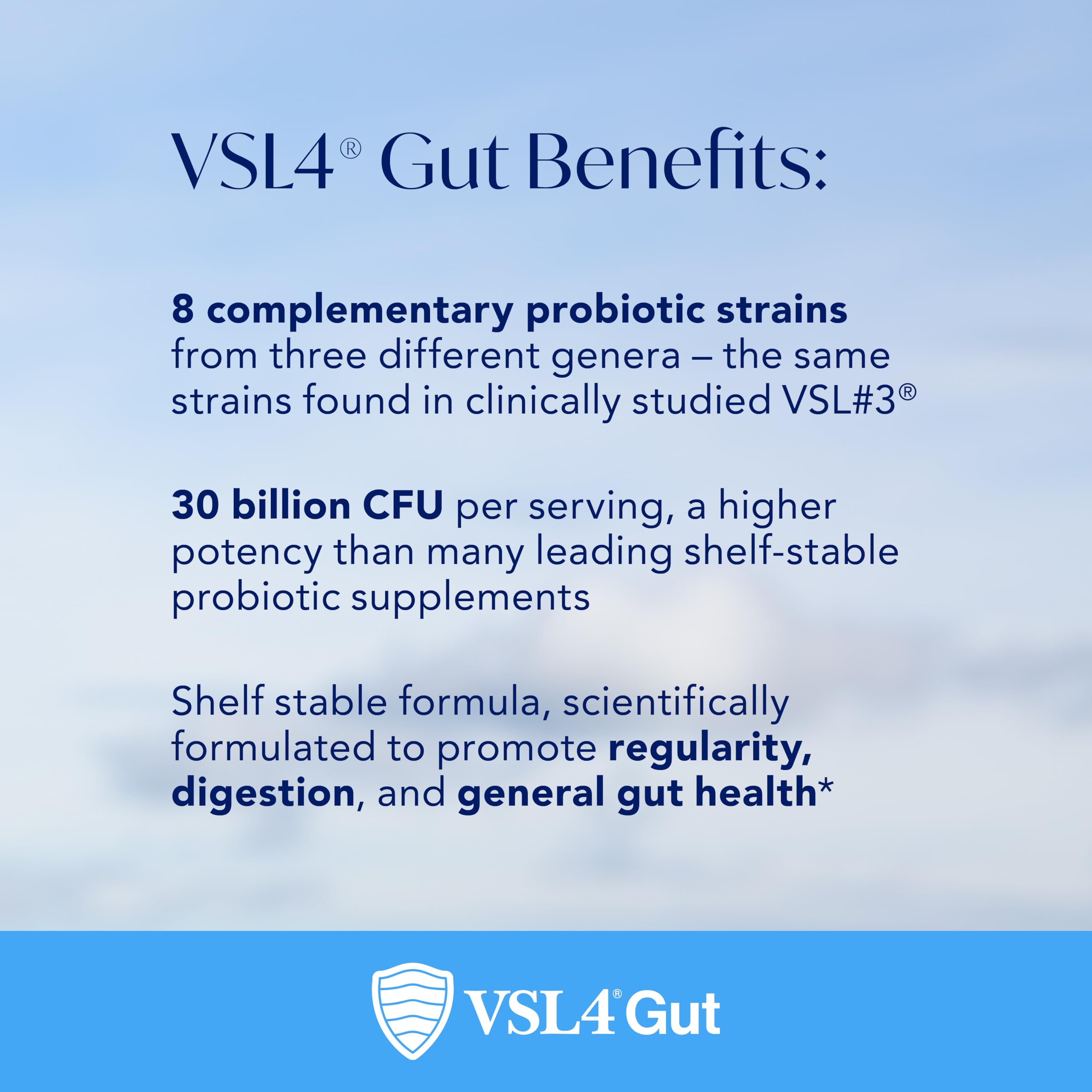 VSL4 Gut Daily Probiotics – 30B CFU, Multi-Strain Digestive Support