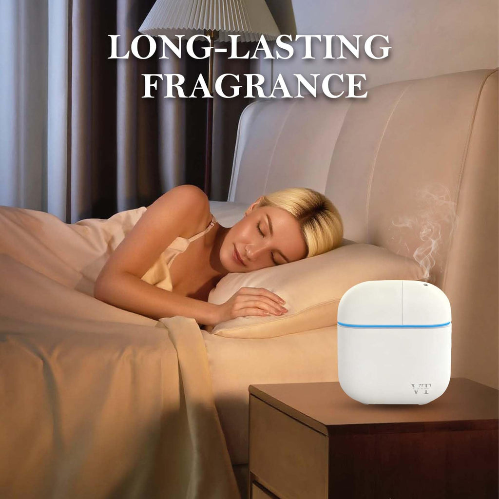 VT VERYSCENT TECH Waterless Diffuser – 3000 Sq Ft Coverage, Bluetooth App, 2 oz Oil, White