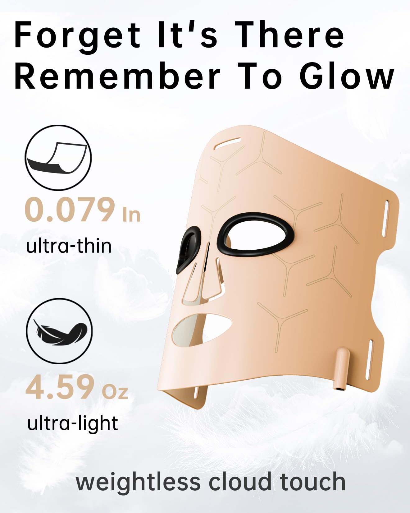 V VYM By Clinmate Infrared Red Light Therapy Mask – Ultra-Thin Facial Device with 830nm, 633nm & 590nm LEDs