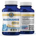 Vykee Nutrition Niacinamide Capsules – 500mg High-Potency Vitamin B3 | Vegan, Non-GMO | Supports Energy Metabolism, Skin Health & Cellular Repair | 120 Capsules