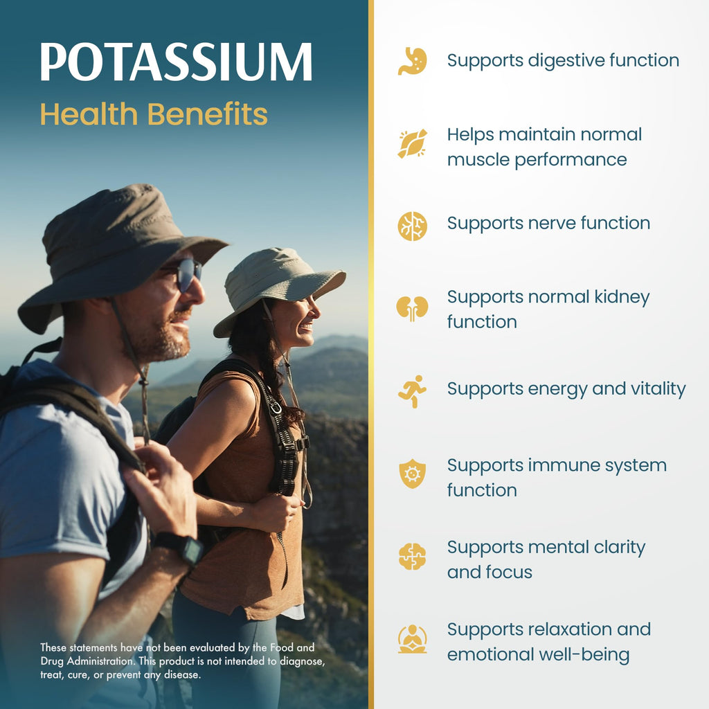 Vykee Nutrition Potassium Citrate Capsules - 500 mg, 120 Count | Vegan, Non-GMO, Gluten Free