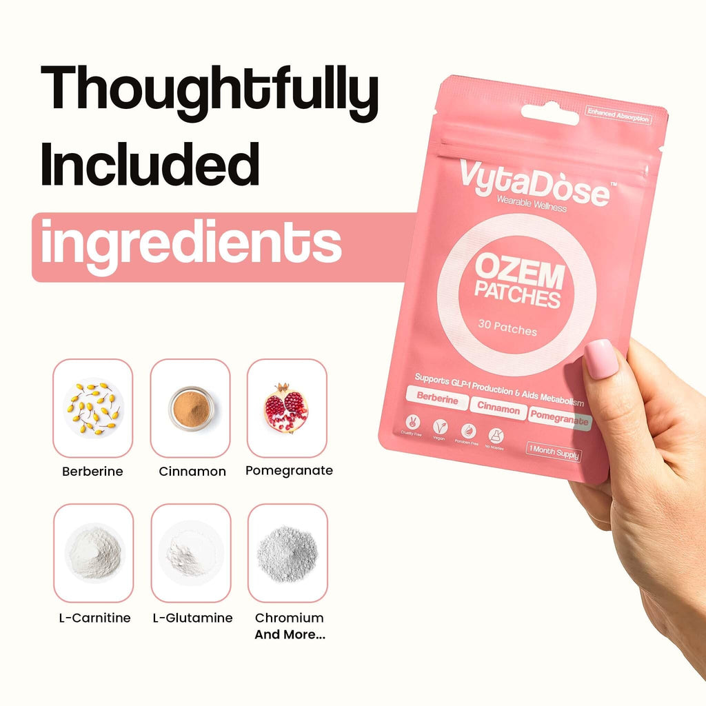 Vytadose Extra Strength GLP-1 Patches – 10x Berberine Formula | Hunger Support