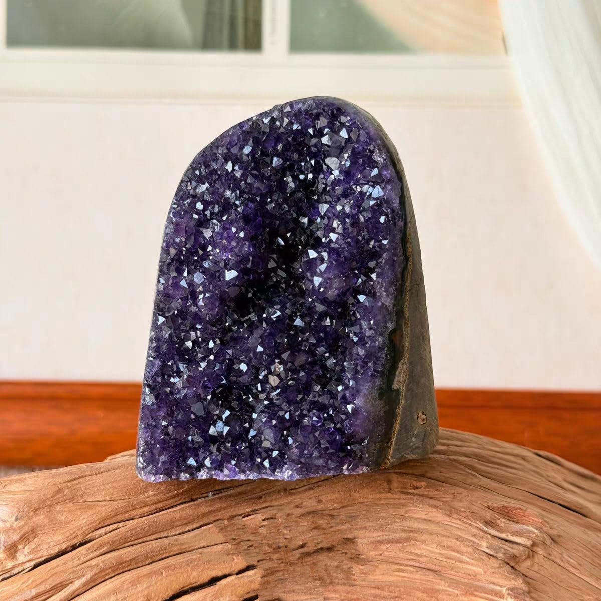 WAFUNNE Amethyst Crystal Geodes – Purple Quartz Rock Cluster, 7-8 lb