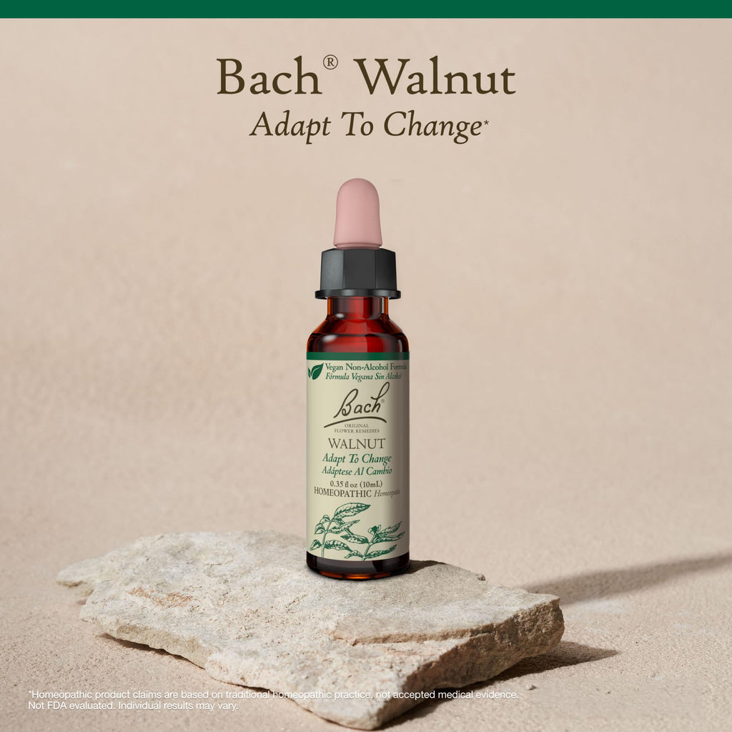 Bach Original Flower Remedies Walnut (Non-Alcohol Formula) - Adapt to Change - 10mL Dropper
