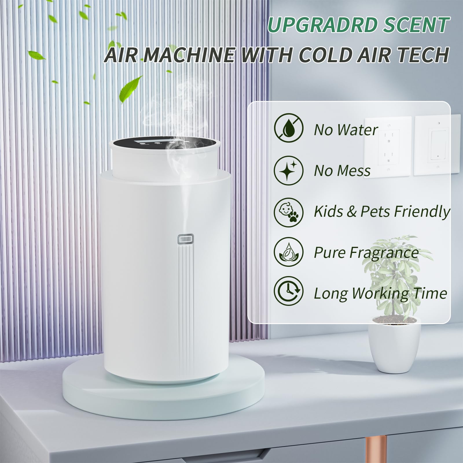 Wankeer Scent Air Machine for Home - 2000 Sq Ft Coverage, Smart Cold Diffusion
