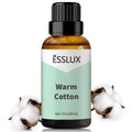 Warm Cotton Fragrance Oil - ESSLUX Aromatherapy Essential Oils for Diffuser, Soap, Candle Making, Massage & Home Fragrance (30 ml)