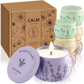WarmEmbrace 8-Piece Scented Candle Set – Soy Wax, 200-240h Burn Time, Lavender, Vanilla, Rose & Sandalwood, Jasmine