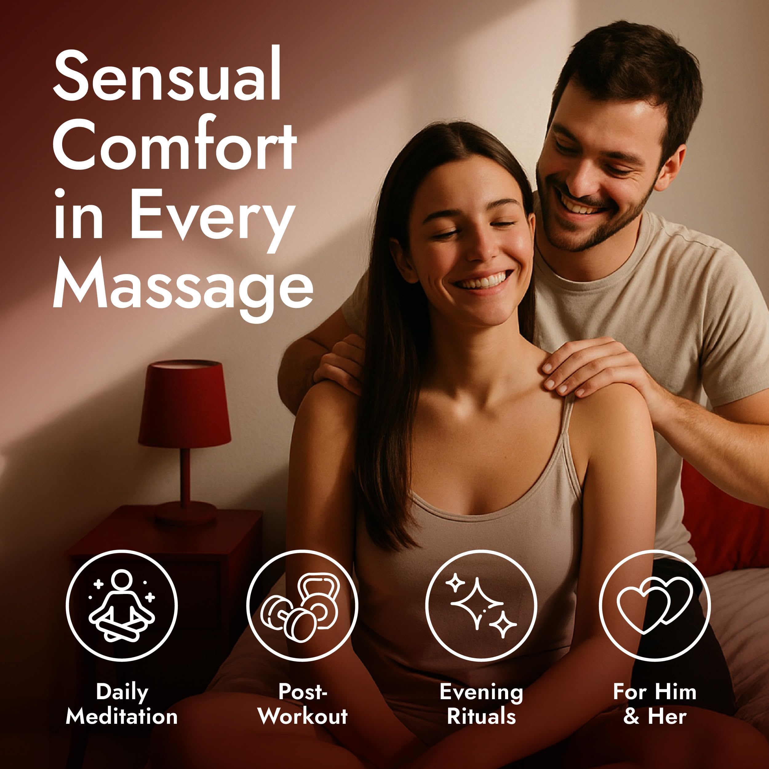 H'ana Sensual Massage Oil for Date Night – Gently Warming & Hydrating (6.76 Fl Oz)