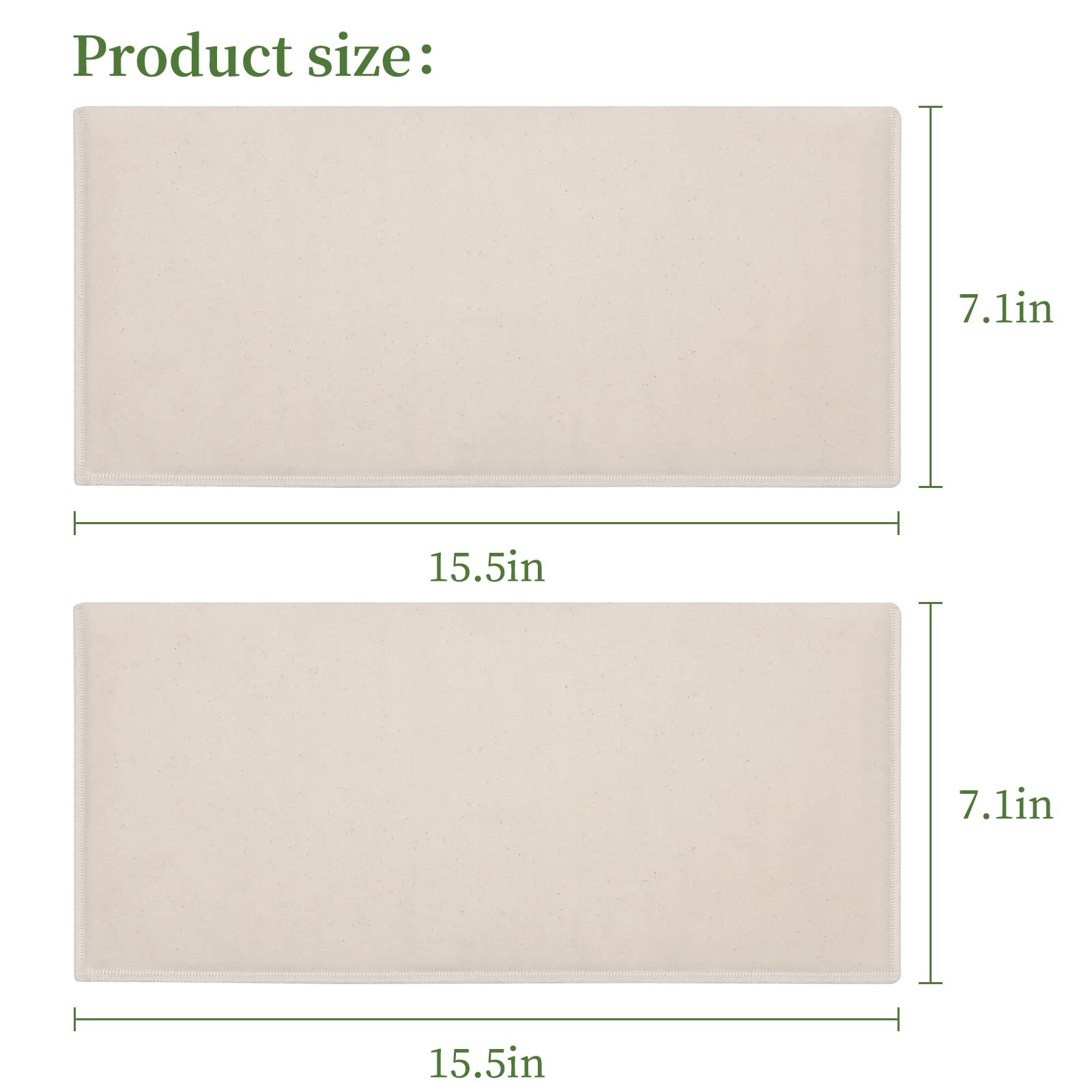 2Pcs Organic Cotton Flannel for Castor Oil Pack - Unbleached, Reusable