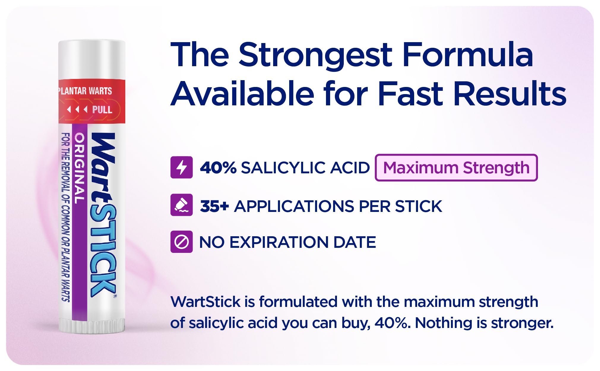 WartStick Maximum Strength Salicylic Acid Solid-Stick Wart Remover 2 Pack – 0.4 oz