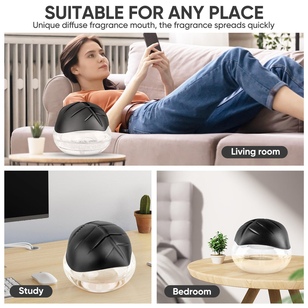 Water Based Aroma Diffuser for Home/Office with LED Night Light - Black