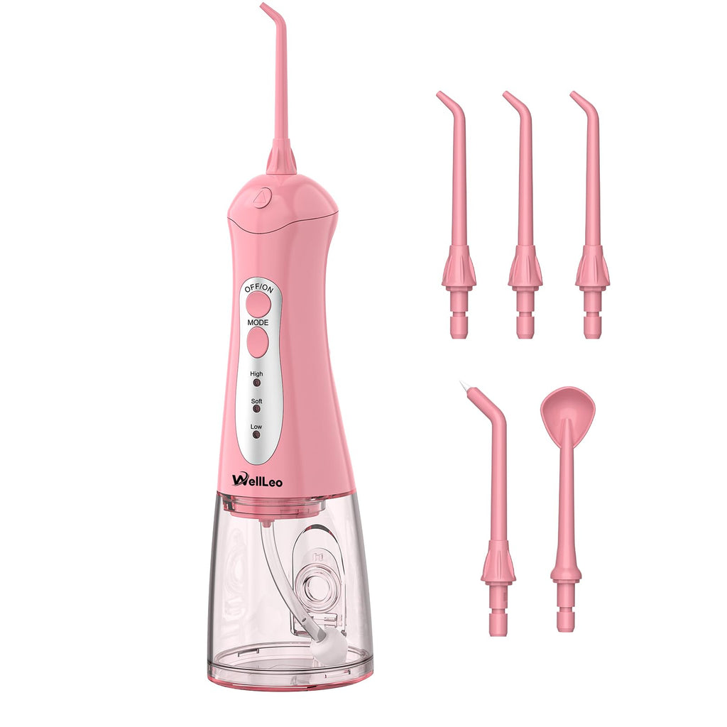 Water Flosser Dental Pick – Portable Oral Irrigator, 5 Jet Tips, IPX7 & Rechargeable