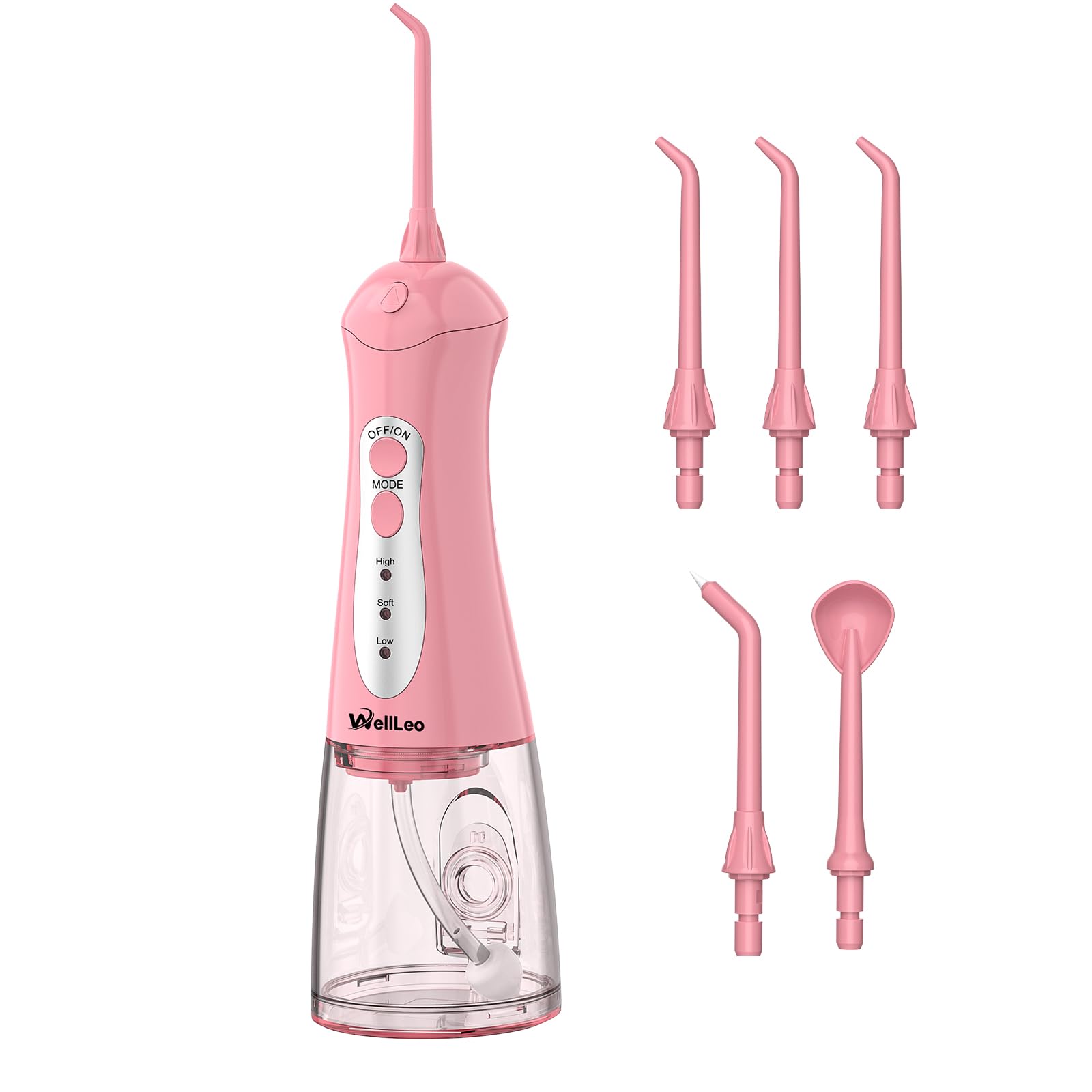 Water Flosser Dental Pick – Portable Oral Irrigator, 5 Jet Tips, IPX7 & Rechargeable