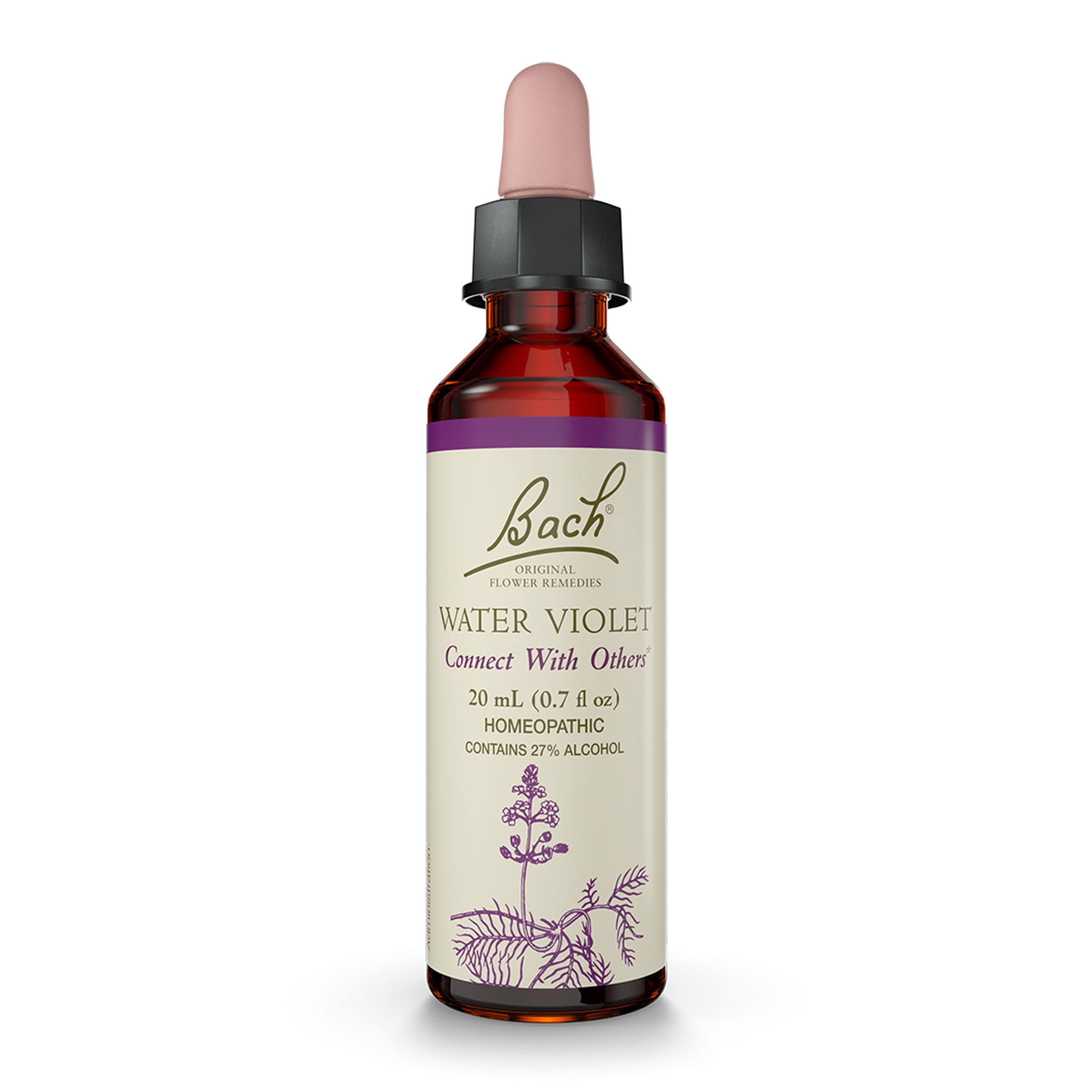 Water Violet Bach Original Flower Remedies - Connect with Others - 20mL Dropper - Vegan, Gluten Free