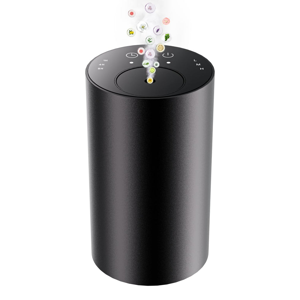Waterless Essential Oil Diffuser - Portable Battery-Operated (Black) | 3 Mist Levels