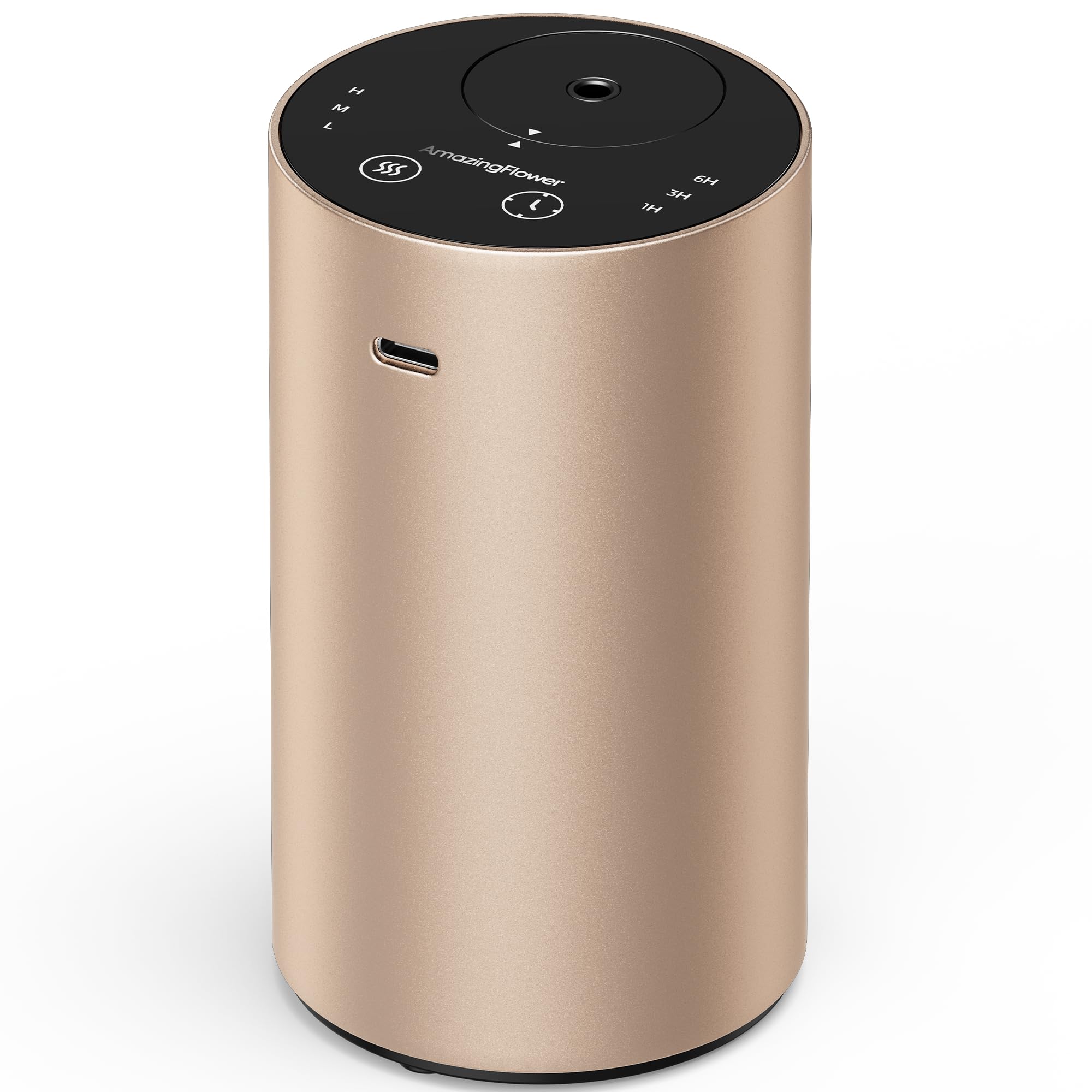 Waterless Essential Oil Diffuser - Desert Titanium, 3 Mist Levels & Rechargeable