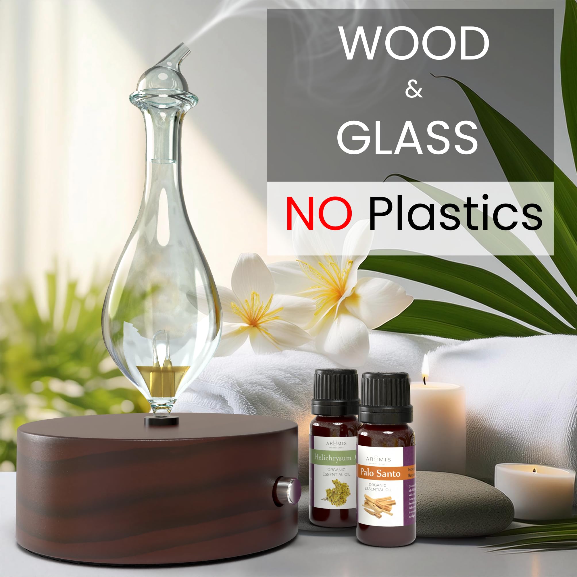 ArOmis Premium Glass Essential Oils Nebulizer — Waterless Diffuser for Aromatherapy | Solum Nox Merus