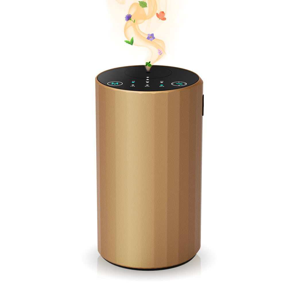 Waterless Essential Oil Diffuser - Portable Nano Mist (Golden)