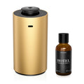 Waterless Diffuser Starter Kit – Ritz-C. Inspired 30mL Fragrance Oil | Battery-Operated Portable Scent Diffuser (Gold ANX)