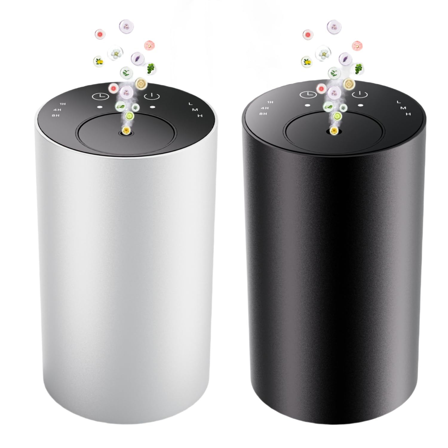 Waterless Essential Oil Diffuser - Portable Battery-Operated Aromatherapy (20ml, 3 Mist Levels, 1/4/8h)