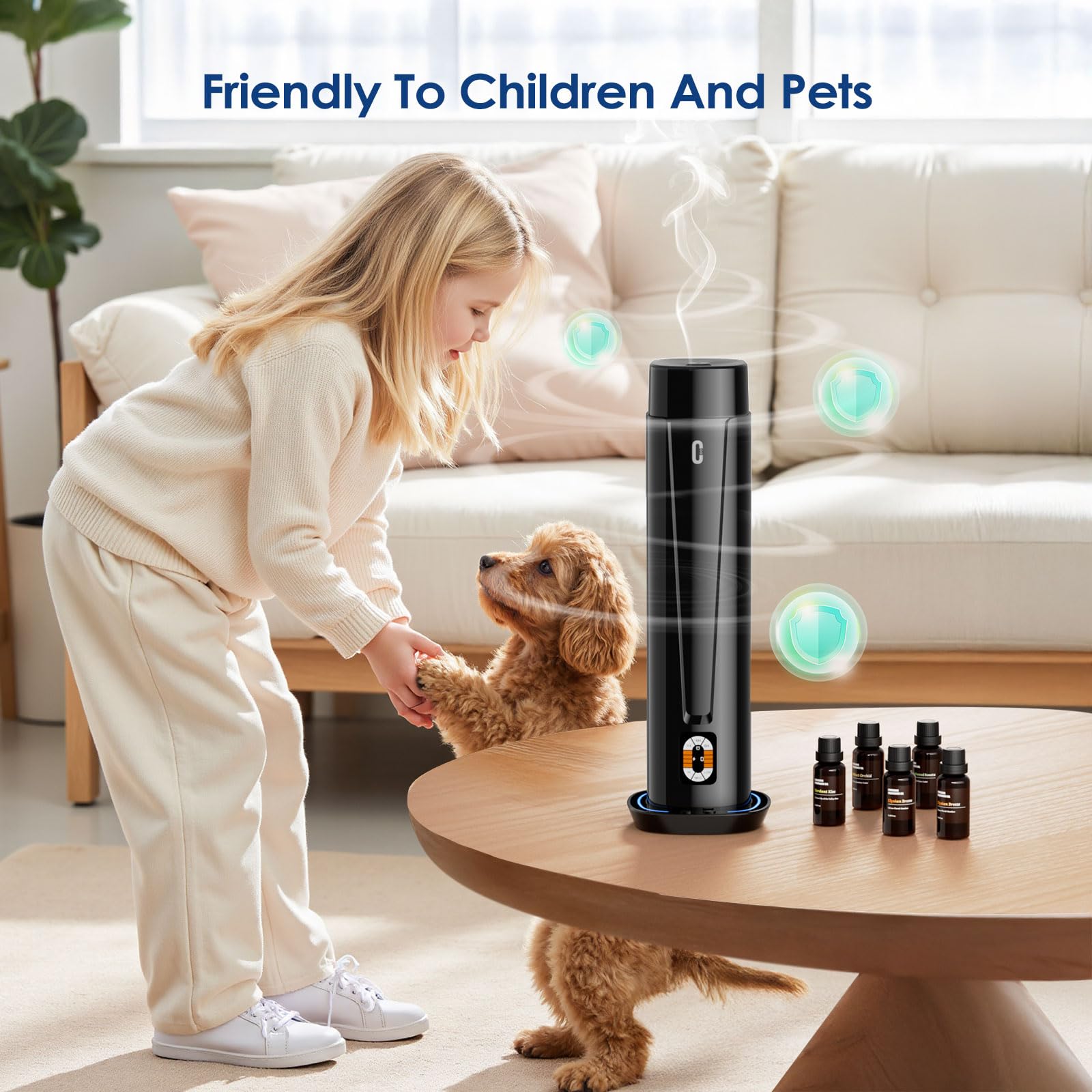 Waterless Scent Diffuser – 1200 Sq Ft Coverage, Remote, LED Light & Timer | Home, Office, Hotel