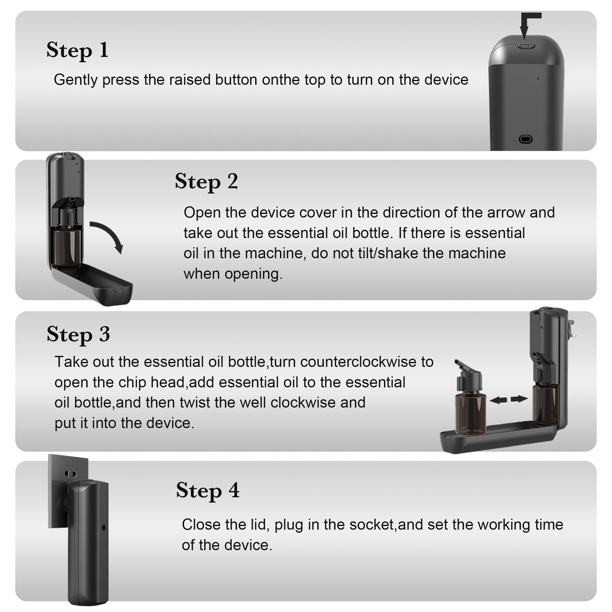 Waterless Wall Plug-in Diffuser – 700 sq ft Coverage | Bluetooth App