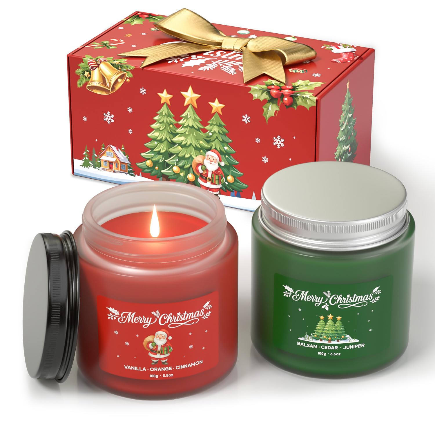 Waxcanpy Christmas Candles – Soy Candle Gift Set for Women & Men
