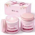 Waxcanpy Scented Candles for Women – Lavender & Vanilla Soy Gift Set (2 Pack)